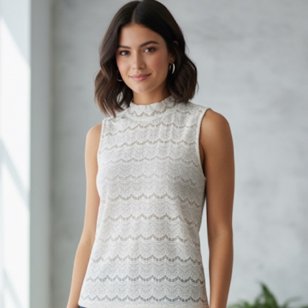 BANANA Republic Eyelash Lace Sleeveless Top